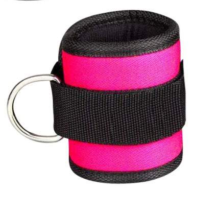 Adjustable black D-ring ankle strap fitness weights for gym leg workouts