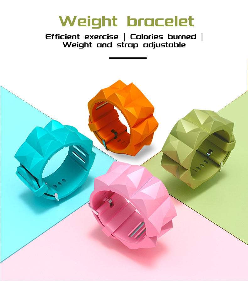 Adjustable ankle weights with silicone wrist straps for fitness and yoga in multiple colors